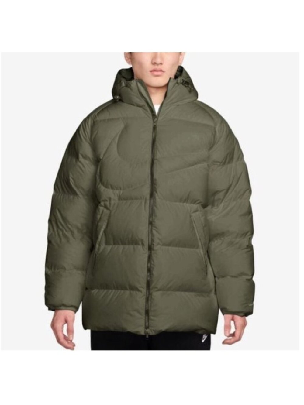 Nike Mens XL Down Fill Loose Parka Water Repellent Puffer Coat Swoosh IH2377 NWT